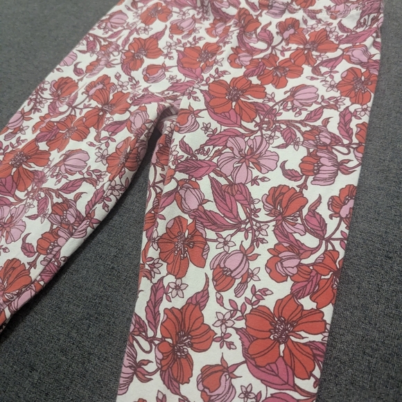Crewcuts Pink and Red Floral Leggings - Picture 2 of 3